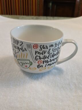 Pfaltzgraff White Ceramic Mac N Cheese Recipe Mug